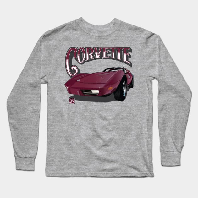 Corvette Classic Long Sleeve T-Shirt by D.H. Kafton Studio